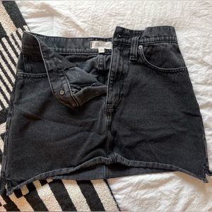 Madewell black denim skirt
